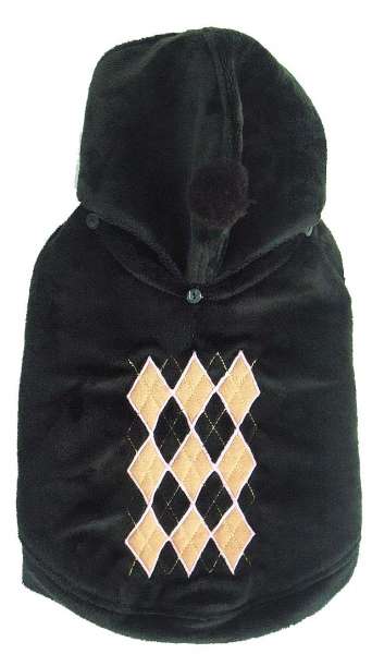 Mopsmantel Super Soft Argyle Black