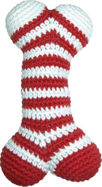 Spielzeugknochen Rot-Weiss