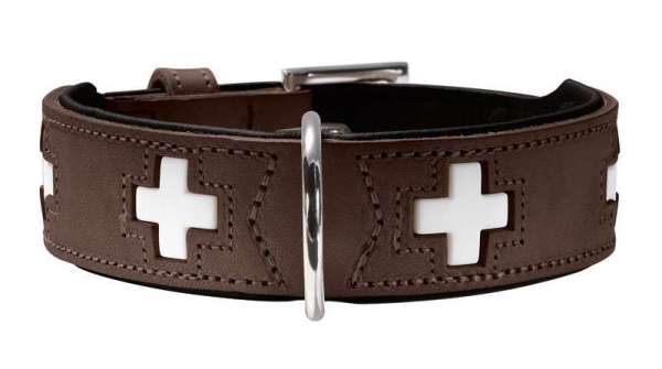 Hundehalsband Swiss Braun