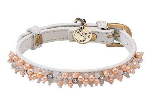 Hundehalsband Magic Pearls Rosenquarz