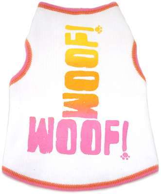 Hunde-Shirt WOOF White-Pink