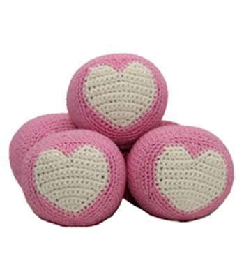 Spielball Rosa mit Herz