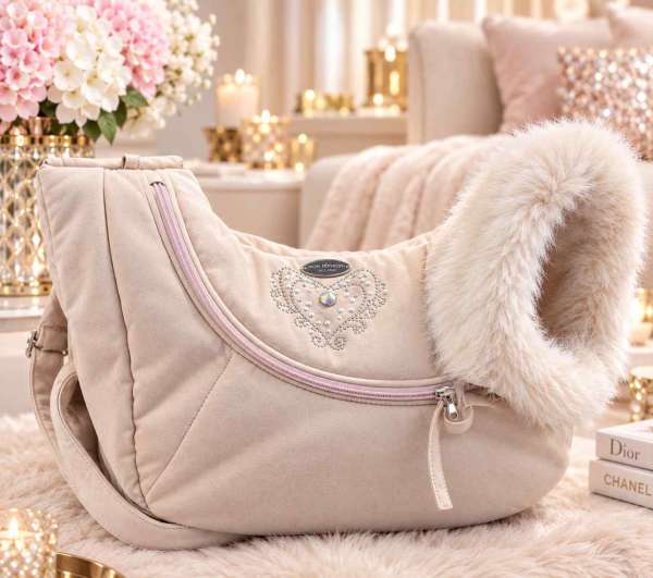 Designer Hundetasche Cross Over Made In Heaven PETAL BLUSH - Rosa