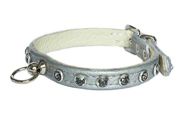 Hundehalsband Little Paris - Silver-Smoky