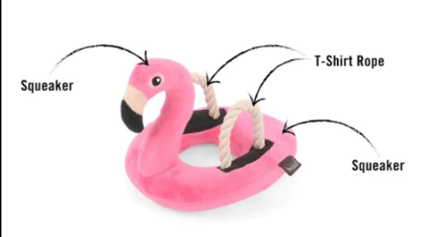 Hundespielzeug Flamingo