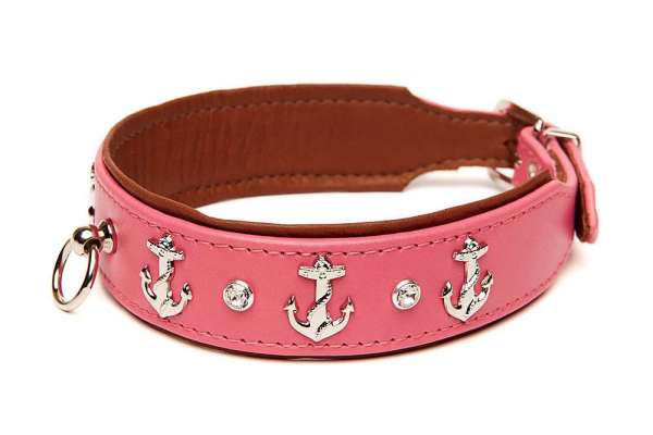 Hundehalsband Beach Dog - Pink-Rehbraun