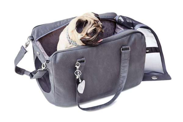 Hundetasche St. Tropez - Jumbo Size XL - Anthrazit-Nubuk