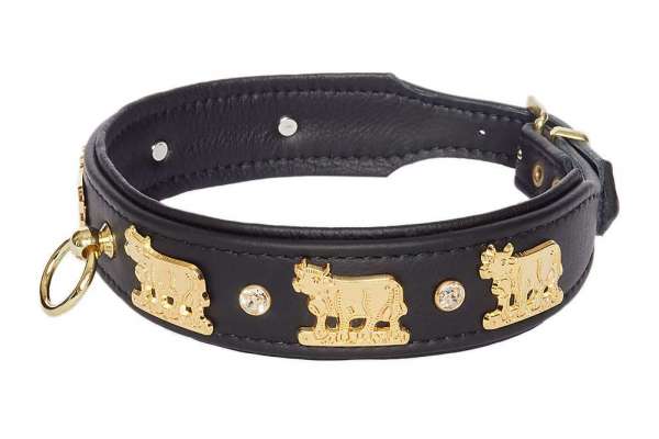 Hundehalsband Lucky Muh - Black