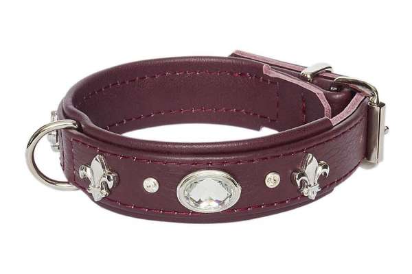 Hundehalsband Little Venice - Aubergine