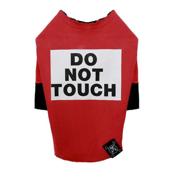Hunde-Shirt DO NOT TOUCH - RED