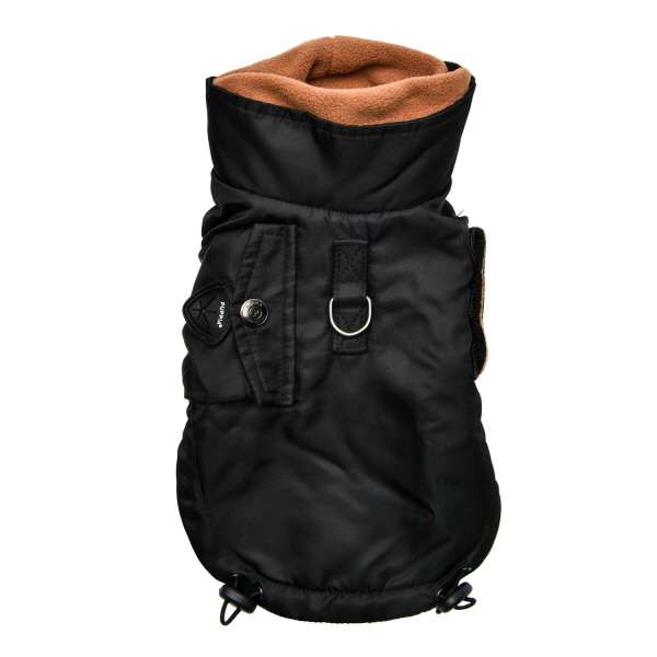 Puppia Hundemantel Tomas mit D-Ring - Black