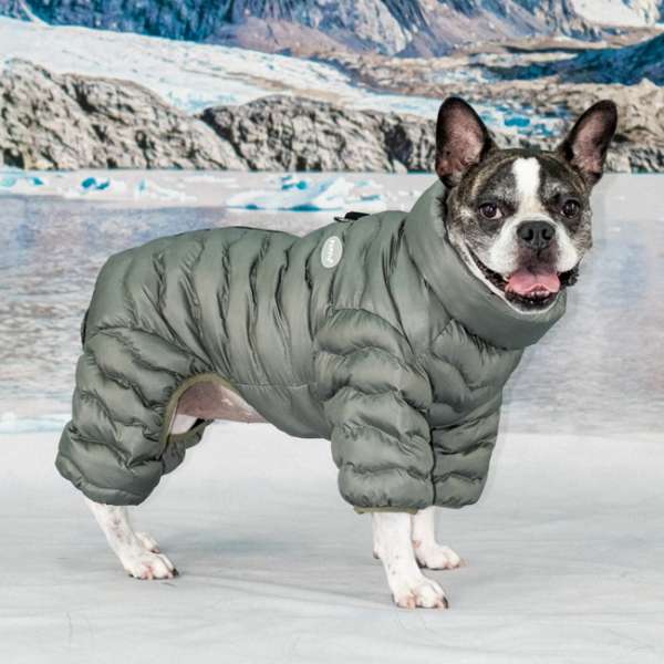 Schnee Overall Wavy Puffer Jumpsuit - Grey