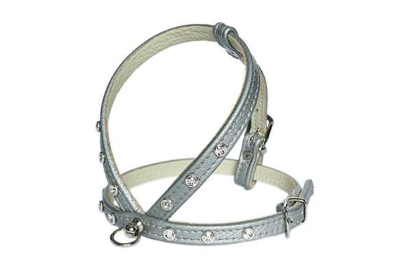 Hundegeschirr Shiny Petit - Silver-Clear