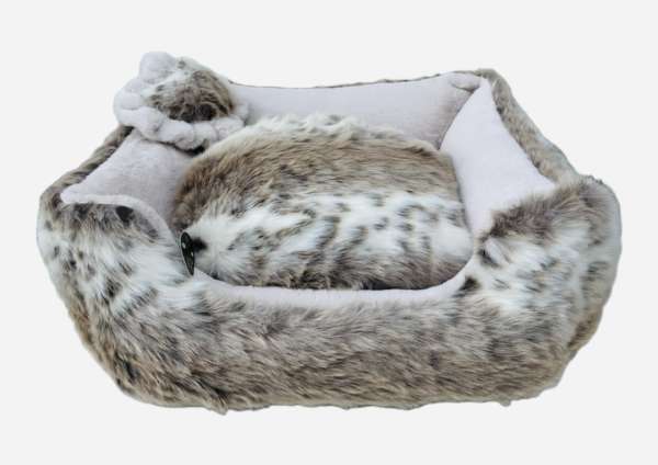 Designer Wende-Hundebett Snow Leopard 2 in 1