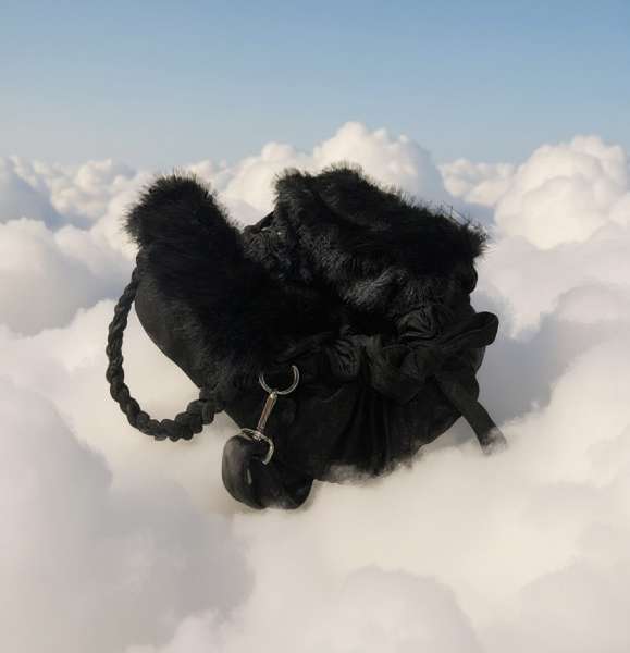 Designer Hundetasche MONACO 3 in 1 - Black-Black