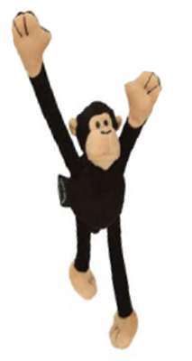 Hundespielzeug Crazy Monkey Black