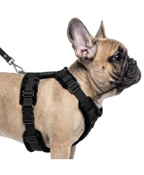 Hundegeschirr Y-Form Super Soft Aslan - Black