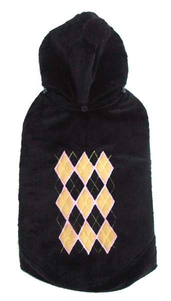 Hundemantel Super Soft Argyle Black