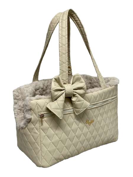 Designer Hundetasche Queeny - Crema