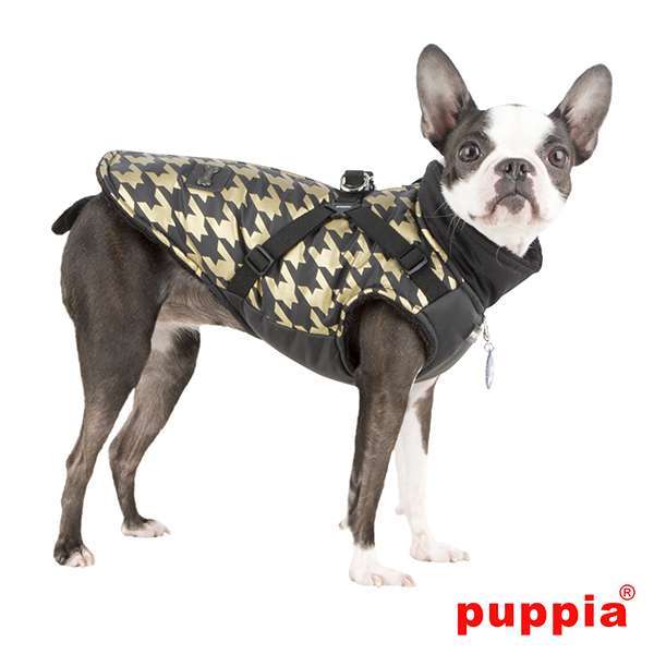 Puppia Hundemantel Dogstooth - Black