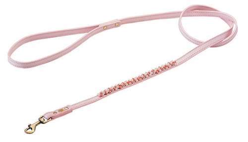 Hundeleine Magic Pearls Rosa Quarzstein
