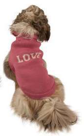 Hundepullover Love Rosa