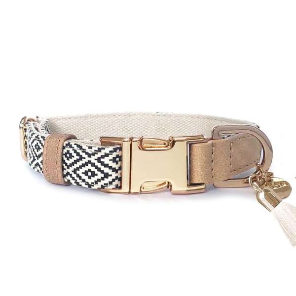Hundehalsband IBIZA Black-Ecru