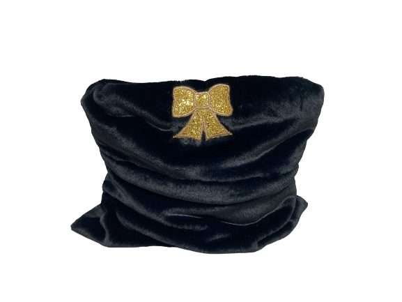 Hundedecke Cuddle Cup 3 in 1 Schwarz mit Schleife