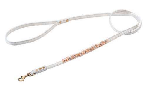 Hundeleine Magic Pearls Rosenquarz