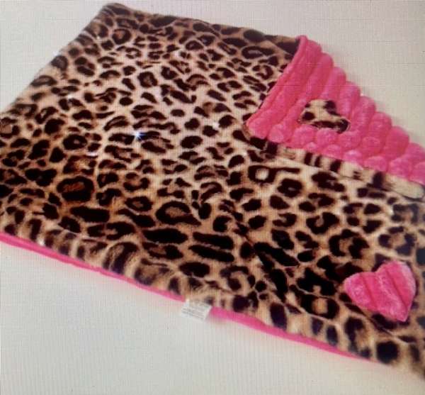 Designer Hundedecke Wild Heart Blanket - Leo-Pink