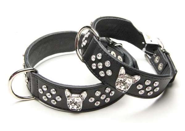 Französisch Bulldog Halsband Deluxe - Black