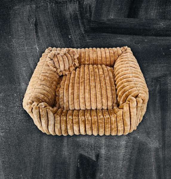 Designer Hundebett Caramello Stripes