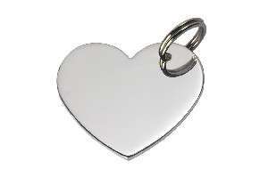 Gravurmarke Heart 925er Sterling Silber