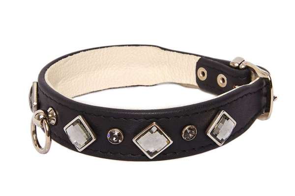 Strasshalsband Mirage - Black-Smoky