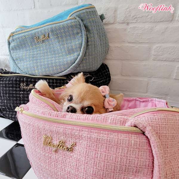 Hundetasche HUG ME - TWEED ROSA