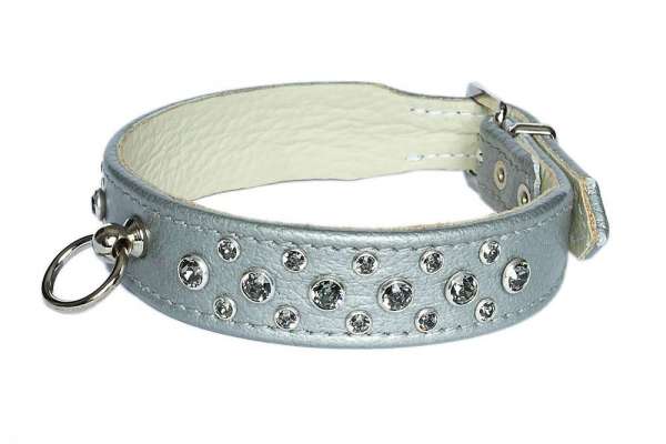 Hundehalsband Miami - Silver-Smoky