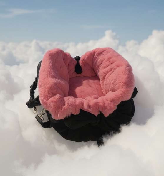 Designer Hundetasche 3 in 1 Made In Heaven - Black-Pink