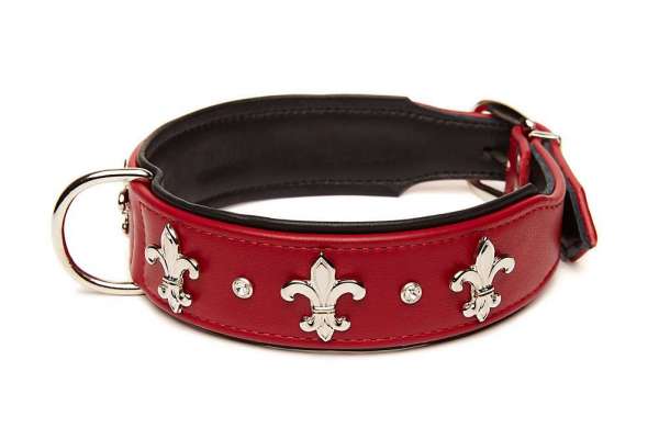 Lederhalsband Florenz - Rot