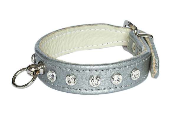 Hundehalsband Little Paris Deluxe - Silver-Clear