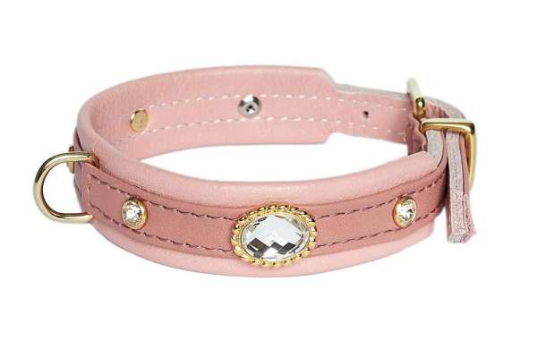 Hundehalsband Mini Venice - Altrosa-Gold