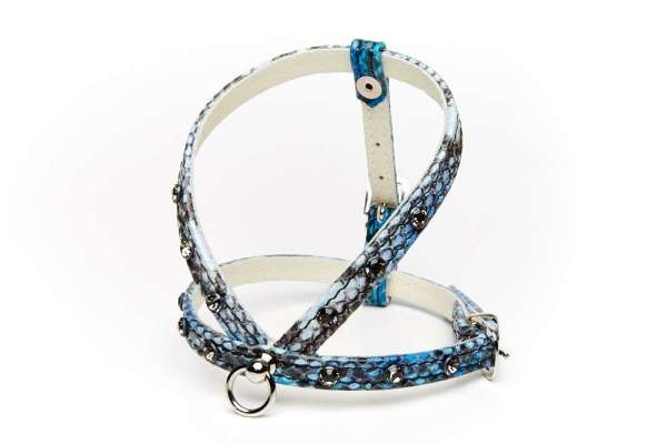 Hundegeschirr Shiny Petit - Blue Snake Smokey