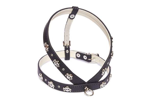 Hundegeschirr Pirat - Elchleder Black-Smoky