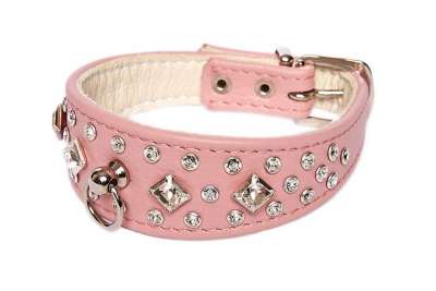 Fliege Strass Hundehalsband Verstellbar – Mit Kristall-Diamanten, Samtleder, Für Kleine & Mittlere Hunde, Größe M