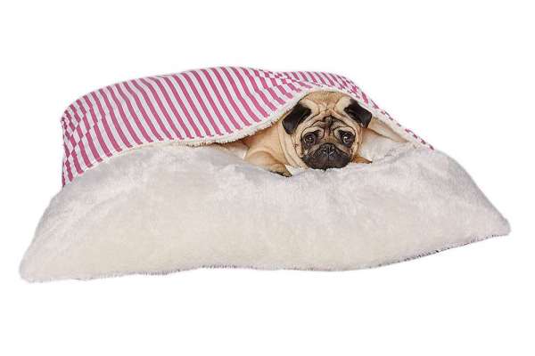 Hundekissen Classic Stripes - Pink-Weiss