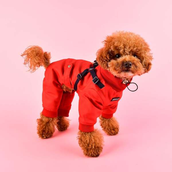 Hunde-Overall GARNET - Rot