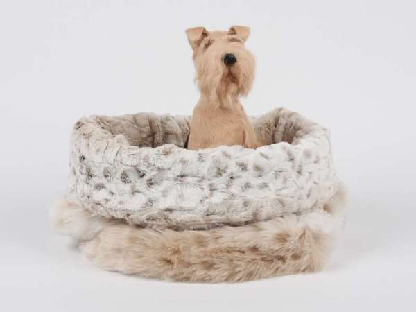 Hundedecke Cuddle Cup Bed Snow Leopard - Super Soft Snow Leo