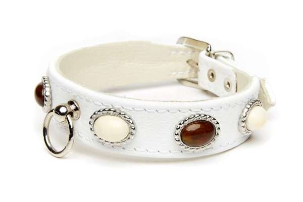 Hundehalsband Barcelona - Creme-Choco