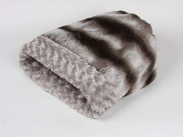 Luxus Hundedecke Cuddle Cup Bed Platinum Chinchilla - Silver Curly - Luxury Edition