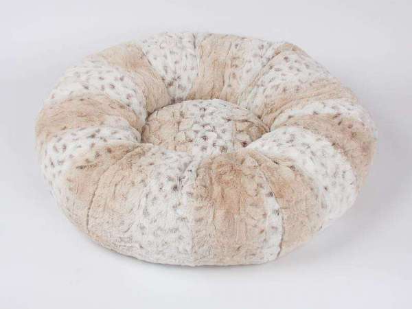 Designer-Hundebett Donat Snow Leopard