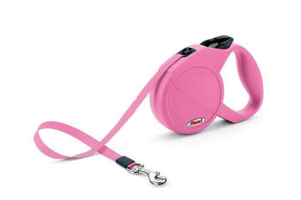 Flexi Leine Pink bis 15kg mit Gurtband